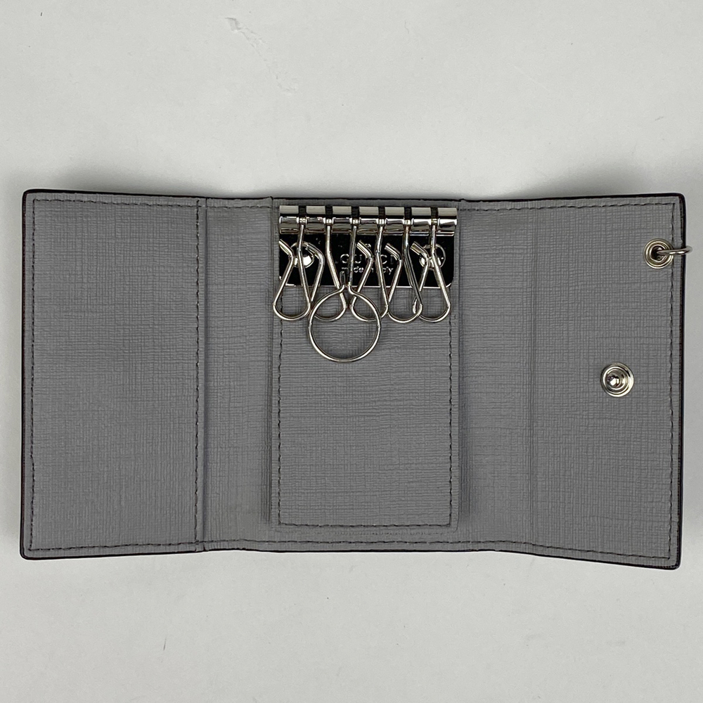 Gucci Gg Pattern 6 Row Key Case Leather White - image 5